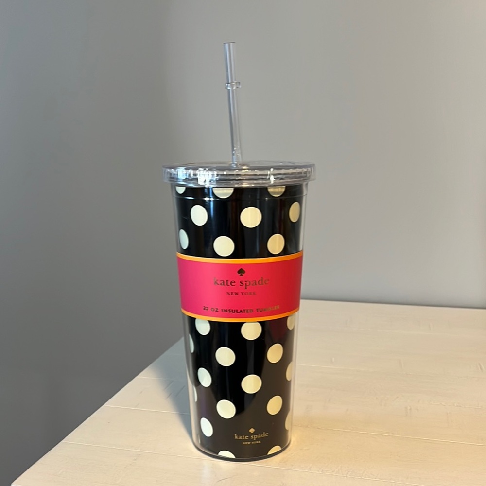 Kate Spade insulated tumbler with straw